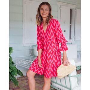 POMANDER PLACE Hot Pink Ikat Kenzo Dress Size Small